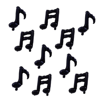 10 Pcs Music Note Black Balloon Mylar Balloon 17 Inch Happy Birthday Balloon Banner Music Balloons Use For Birthday,Birthday Par