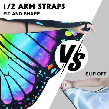Irolwin Double Sided Kids-Butterfly-Wings For Toddler-Girls Fairy Dress Up Costume Butterfly Cape Headband Halloween Gifts