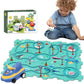 25Pcs Puzzle Racer Kids Car Track Set, Ocean Series Jigsaw Puzzle Racer Car Track Set Puzzle Track Car Play Set Preschool Gifts