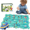 RAESOUL 25PCS Ocean Series Puzzle Racer Car Track Set - Plastic Jigsaw Play Set for Kids, Perfect Gift for Boys and Girls