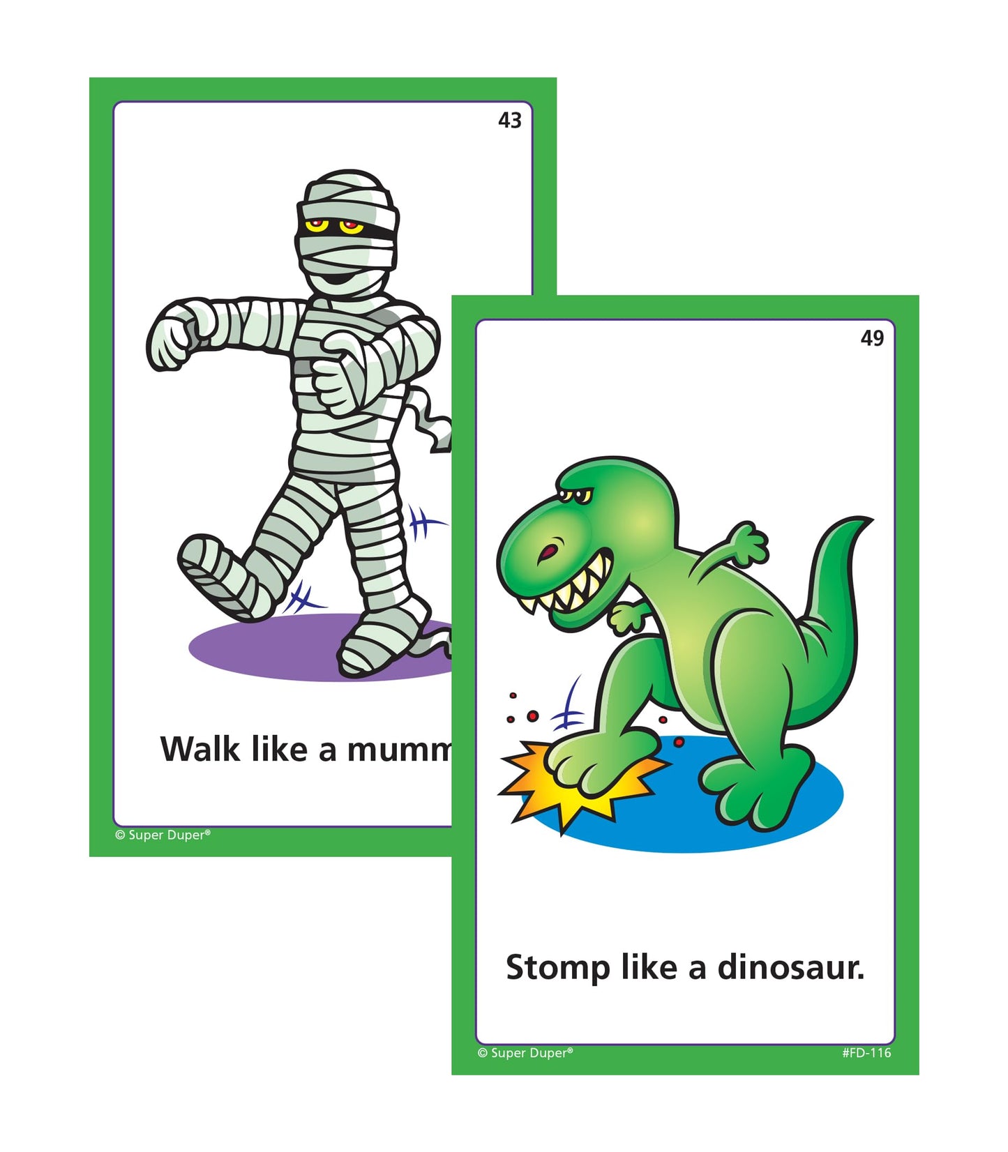 Super Duper Publications Move Your Body Fun Deck - Occupational Therapy Flash Cards for Kids, Medium Size, Tin Material