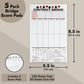 BEST PAPER GREETINGS Contract Bridge Score Pads - 250 Large Print Sheets, Game Scoring Cards, White