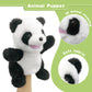 Okegztoa Hand Puppets Plush Panda Puppet,9'' Hand Puppets For Kids Realistic Animal Puppets Panda Stuffed Animal Hand Puppets Fo