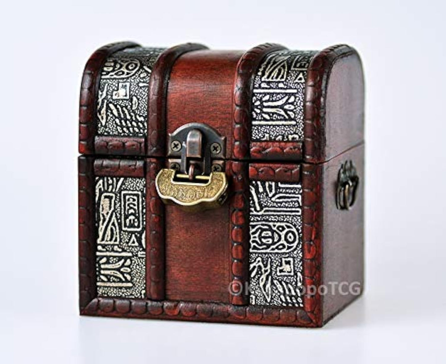 Kakapopotcg Elven Chest (Ancient Egypt) Lockable Wood Deck And Counter Box Trading Cards Mtg Magic Fab Tcg Ygo Ptcg Edh Commander Box Dice Box Dnd Spell Card Box