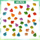 40 Pieces Resin Mini Frogs Luminous Mini Animals Tiny Animals for Crafts Dollhouse Fairy Garden Micro Moss Landscape Aquarium Po