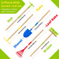 Theefun Kids Garden Tool Set: Safe Toddler Size Hoe, Rake, Shovel, Leaf Rake, Broom 5-Piece Kids Gardening Tools With Wooden Handle And Metal Head For Child Christmas Outdoor Toys Gift For Boys Girls