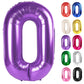 Purple Number 0 Balloon 40 Inch, 0 Balloon Numberfor 10Th 20Th 30Th 40Th 50Th 60Th Birthday Decorations, Purple Party Supplies F