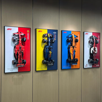 iLuane Display Wallboard for Lego Technic Ferrari SF-24 F1 Model Car Kit Building Set 42207  mature-themed Collectibles Wall Mount  Home or Office D?cor  Two-Tone (No Car Included)