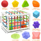 Aituitui Montessori Baby Toys For 1 Year Old Boy Girl Gifts, Shape Sorter Baby Toys 6 12 18 Months Early Learning Sensory Bin With 3 Soft Textured Balls, Toddlers Toy For Age 1 2 3 Autistic Children