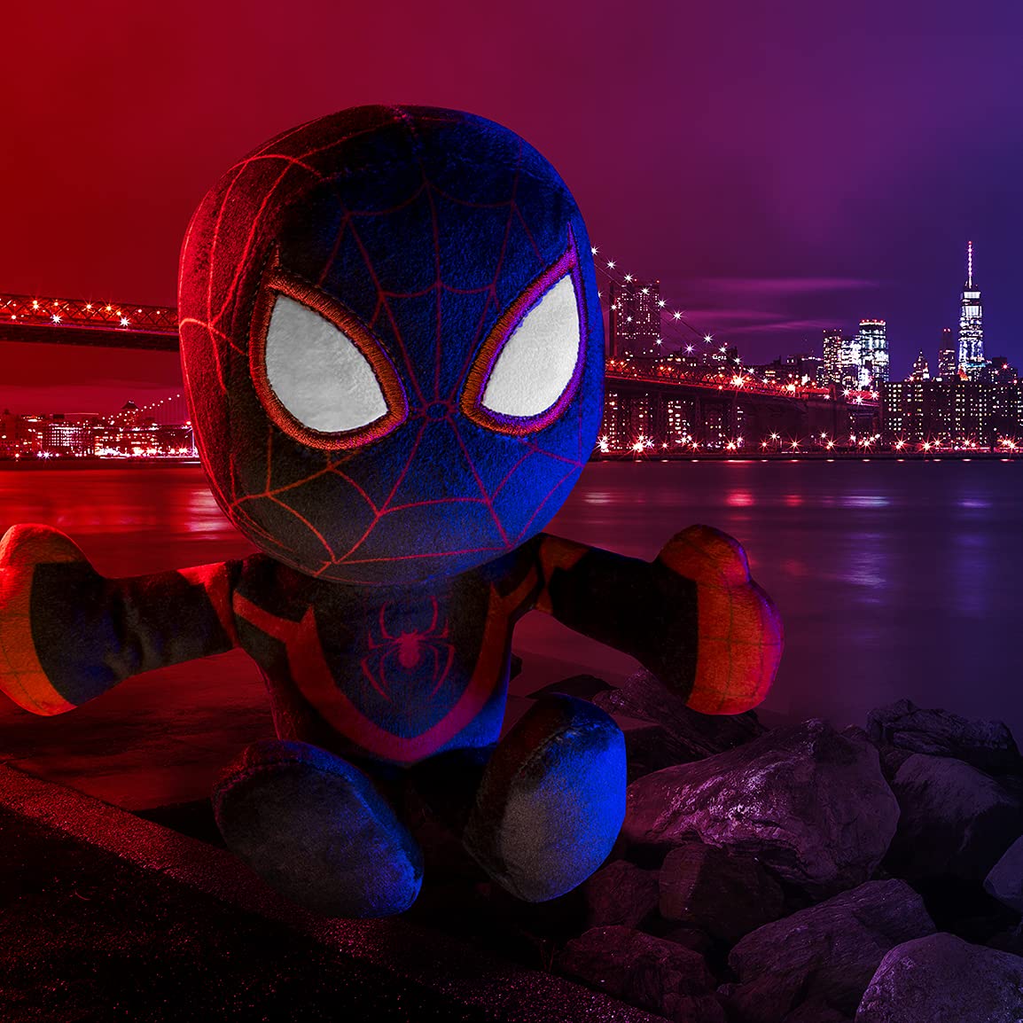 Bleacher Creatures Marvel Miles Morales Ultimate Spider-Man 8' Kuricha Sitting Plush - Soft Chibi Inspired Toy