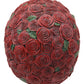 Ebros Valentine'S Day Of The Dead Red Floral Roses With Green Petals Skull Figurine Dod Rosa Sugar Skulls Statue As Cranium Skeleton Head Halloween Ossuary Macabre Altar Decor Collectible