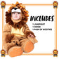 Spooktacular Creations Baby Lion Jumpsuit Costume for Infants & Toddlers, 6-12 Months, Unisex Halloween Dress Up, Animal Theme