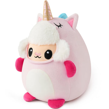 Joyin Stuffed Animal, Kawaii Unicorn Sheep Plush Toy, Soft Plushie, Cute Present For Kids And Adults, Birthday Surprise Gift For Boys And Girls (Ewenicorn)