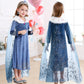 Itvti Princess Elsa Winter Costume For Girls Halloween Carnival Fancy Dress For Cosplay, Blue, 3-4 Years(Tag 110)
