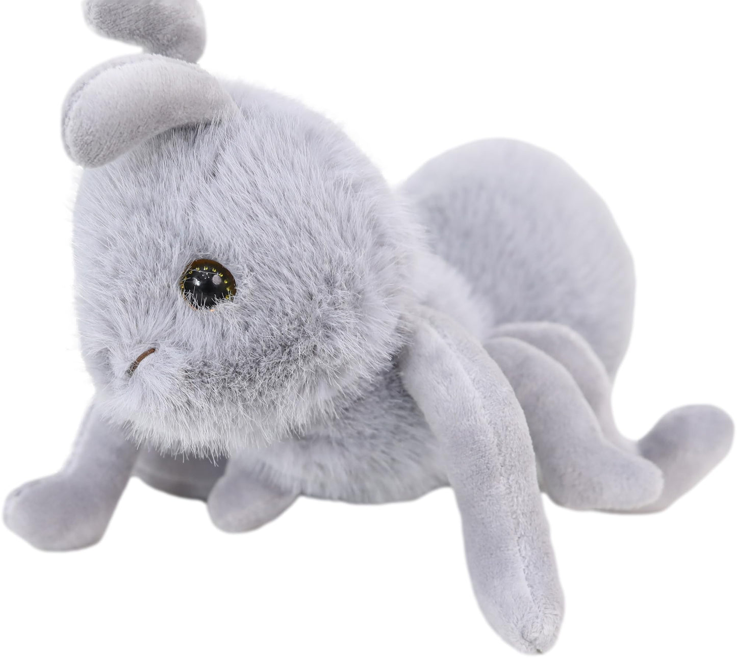 COSGOO Cute 9 Inch Stuffed Fuzzy Ant Animal Plush Toys Fluffy Ant Plushie Doll Gift for Kids and Lovers in Birthday  Thanksgiving Day  Christmas  Valentine's Day...- Grey