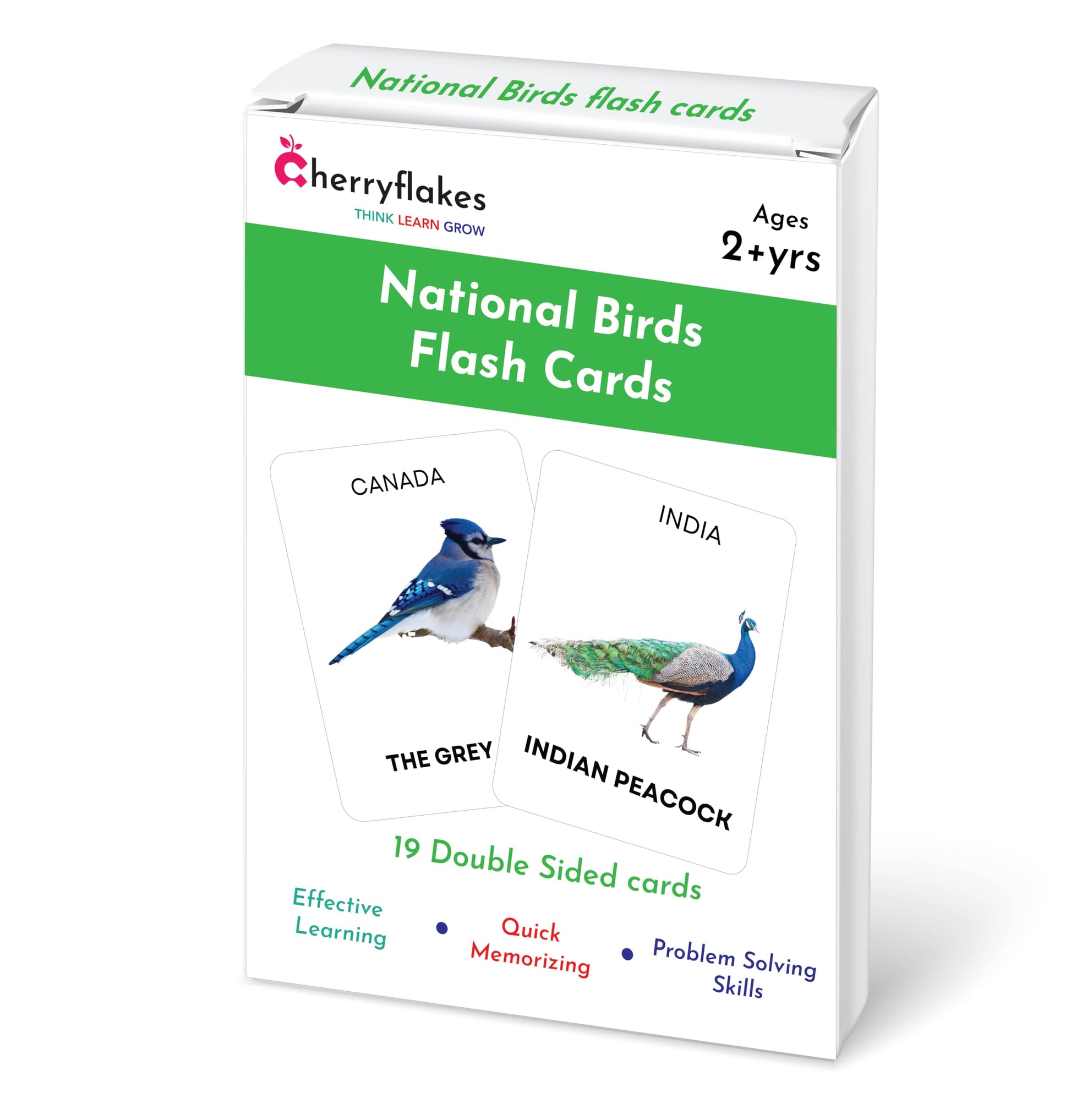 National Bird And Flowers Flash Cards Of Different Countries  Laminated NonTearable Flash Cards For Kids.