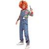 Spooktacular Creations Halloween Killer Costume For Child, Kids Play Blue Costume Jumpsuit And Wig Outfit(Small(5-7 Yrs))