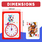 The Fidget Game Telling Time Flash Cards, Learn To Read Analog Clocks - Educational Learning Toy & Interactive Teaching Tools For Children To Practice, Toddler Activities For 5+ Years