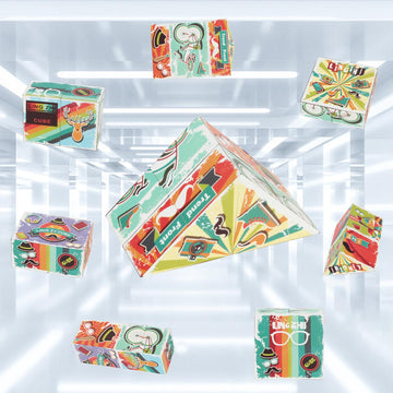 3D Magic Cube Toys Fidget Toy Infinity Magic Cube Brain Teaser Party Favors Birthday Gift Girls Boys Stress Relief Fidget Toys A