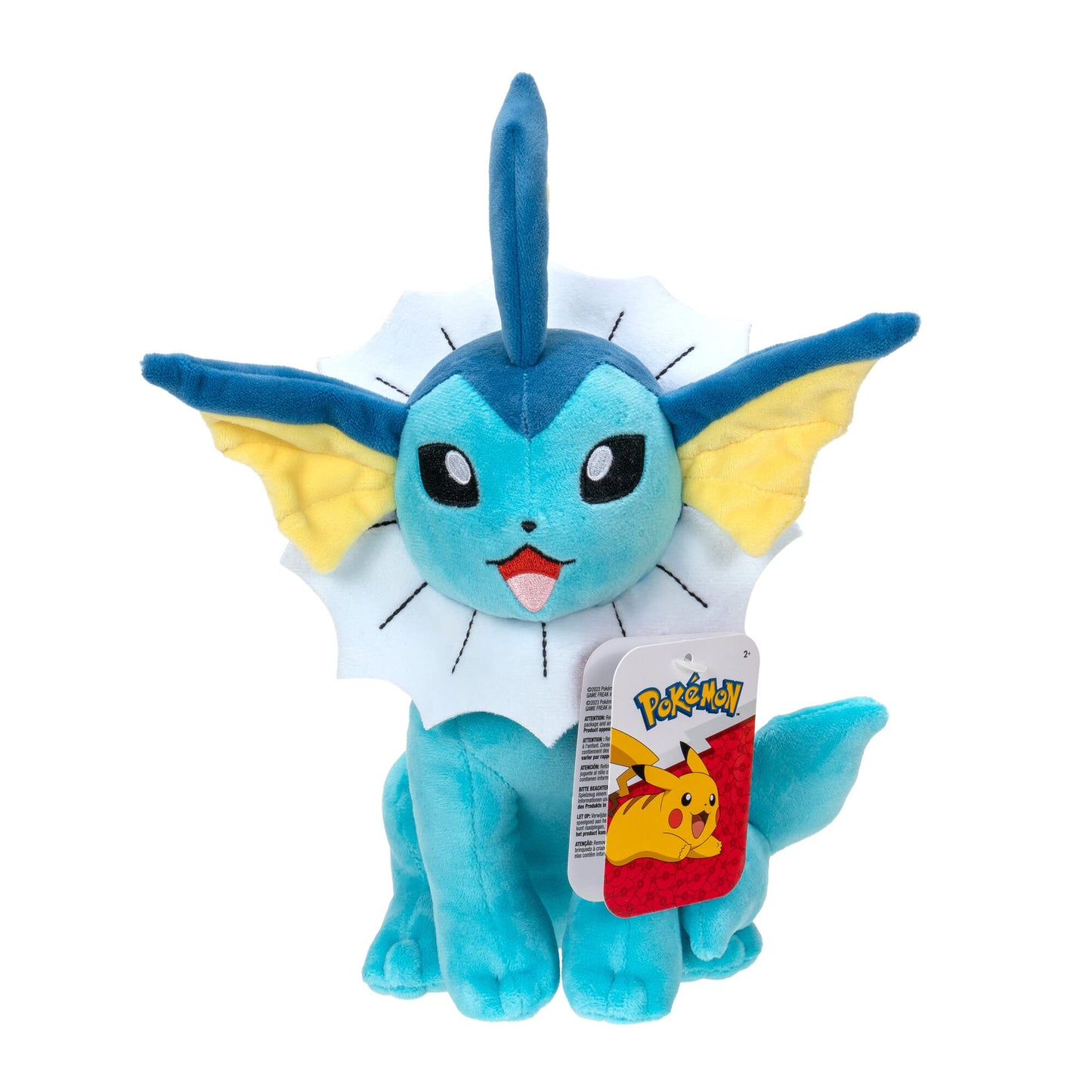Pokémon 8-Inch Vaporeon Plush - Adorable, Ultra-Soft, Plush Toy, Perfect For Playing & Displaying - Gotta Catch ‘Em All