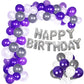 Party Propz Purple Themed Birthday Decoration Set  Pack Of 31 Pcs | Purple, Silver And White Birthday Rubber Balloons Combo | H