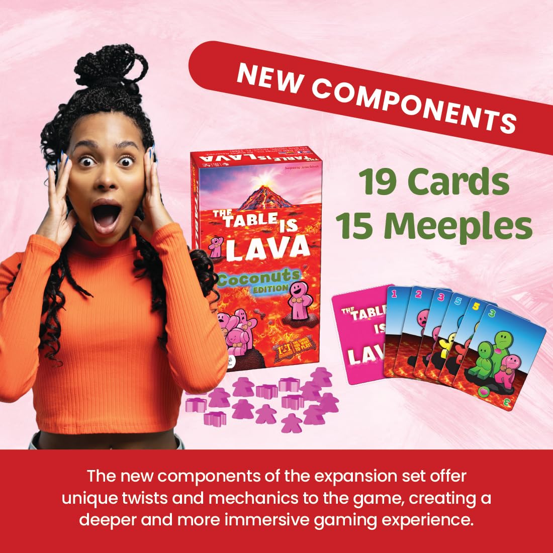R&R Games Expansion Pack for The Table is Lava - Coconuts Edition, Cardboard, Model RR963