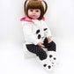 18'' Babyfere Reborn Baby Doll Clothes For 17-19 Inch Reborn Newborn Dolls Baby Girl Clothes Accessories Cute Panda 4 Piece Set