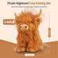 Marysun Microwaveable Highland Cow Stuffed Animal Toy - Brown Stuffed Animal Gift For Girls And Kids