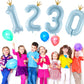 Gifloon Number 2 Balloon With Crown, Large Number Balloons 40 Inch, 2Nd Birthday Party Decorations Supplies 2 Year Old Sign Deco