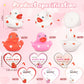 Kockuu 20Pcs Rubber Ducks With Cards Gift Valentines Day Party Favors Small 2.36    Assorted Pink Red White Squeaky Duckies In B