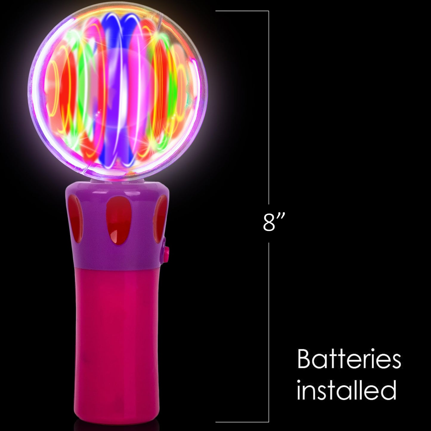 ArtCreativity Light Up Wand for Kids - LED Light Up Toy Wand for Boys and Girls - Unique Spinning Light Up Toy - Batteries Inclu