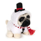GUND Doug The Pug Snowman Plush Stuffed Animal Dog, 5", Fabric, Holiday Decor