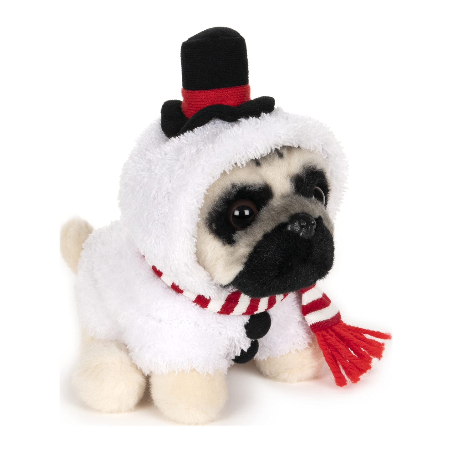 GUND Doug The Pug Snowman Plush Stuffed Animal Dog, 5", Fabric, Holiday Decor
