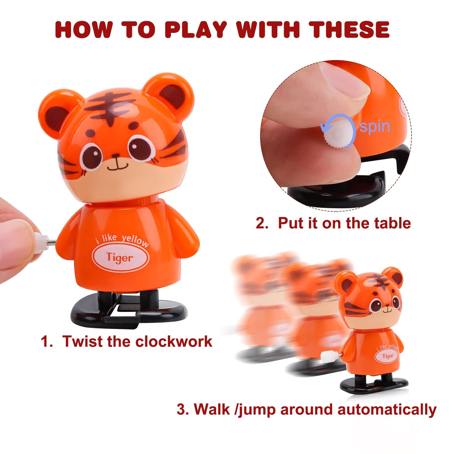 Eeocwf 15Pcs Wind Up Toys For Kids, Assorted Animals Walking Jumping Clockwork Toys, Classroom Gifts Kids Birthday Party Favors