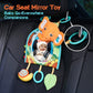Car Seat Toys, Baby Mirror Toy For Car, Baby Car Toys Rear Facing, Mirror,Teether And Crinkle Paper, Fun Travel Infant Car Seat Toy For Rear Face, Tummy Time Toys With Newborns, Babies Carseat Toy
