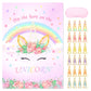 Joarhonal Pin The Tail On The Unicorn Game - Unicorn Birthday Party Games For Girls Unicorn Party Supplies With 24 Pcs Horn Stic
