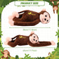 4-Pack 17.8' Hanging Stuffed Monkeys With Hook & Loop Fasteners - Plush Toy Gifts For Teens & Adults, Plush Stuffed Animal Toys Soft Monkey Doll Decoration (Brown)