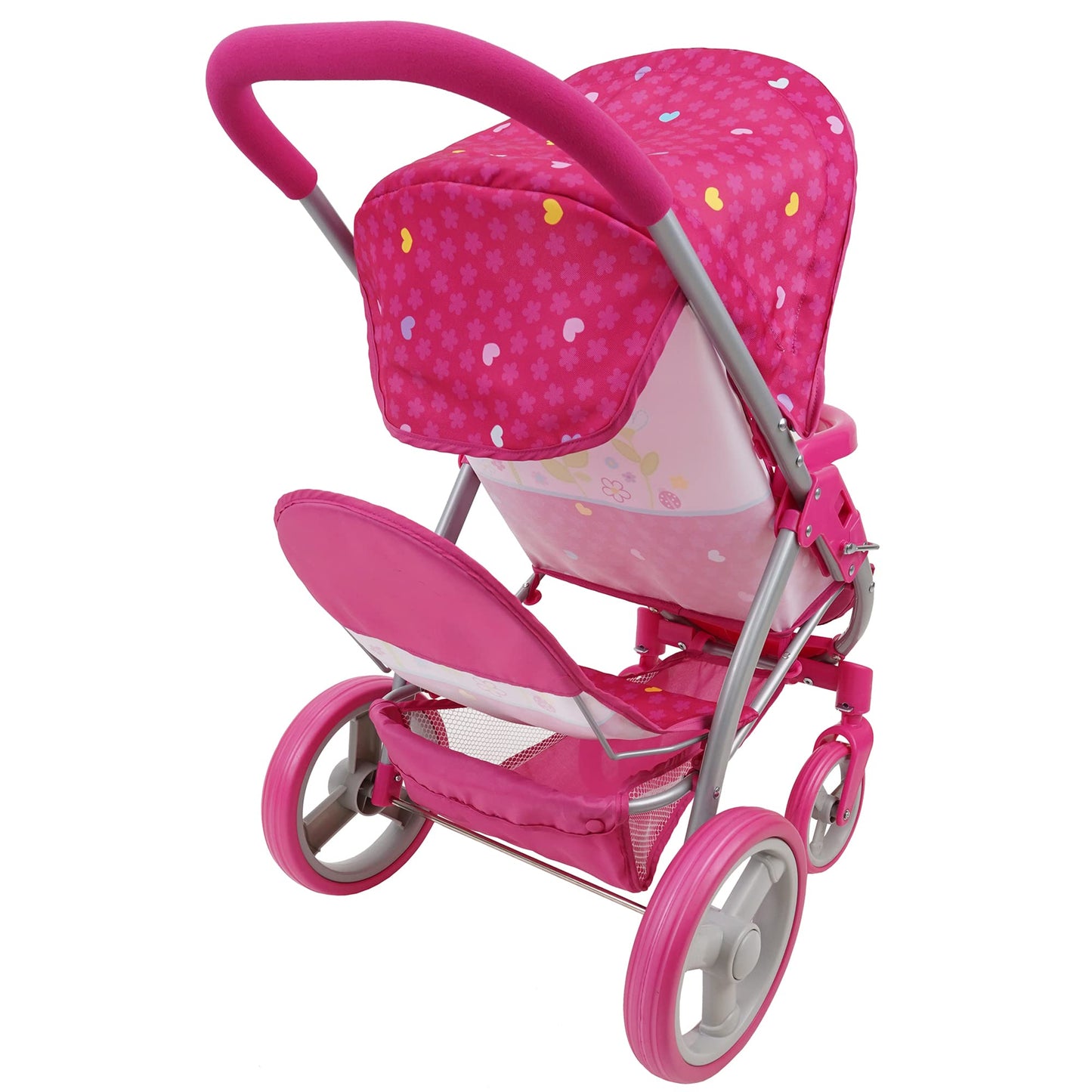 509 Crew 509: Garden Twin Doll Stroller - Kids Pretend Play, Front Swivel Wheels, Perfect Stroller For Twin Or Siblings Dolls, Ages 3+