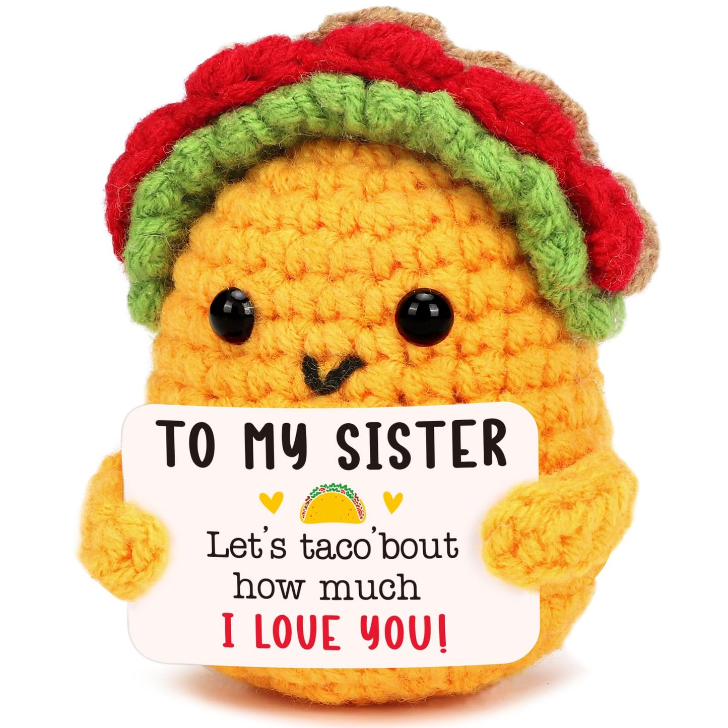 Sister Birthday Gifts from Sisters Christmas Big Sister Gifts for Girls mature-themed Little Best Sister in Law Work Bestie Friend Thinking of You Thanksgiving Christmas Wedding Mothers Day Present Cute Taco