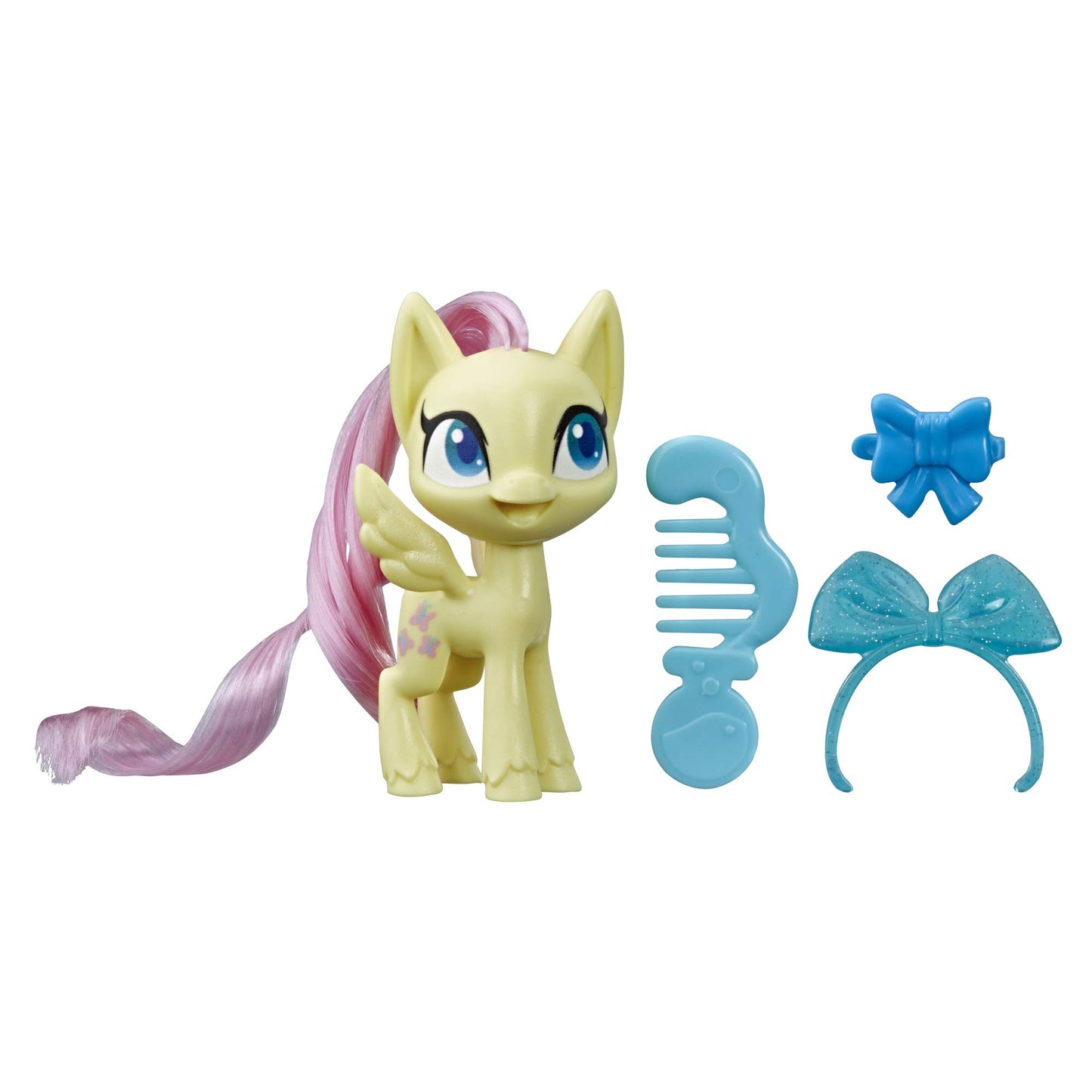 My Little Pony Fluttershy Potion Pony Figure - 3-Inch Yellow Pony Toy With Brushable Hair, Comb, And 4 Surprise Accessories
