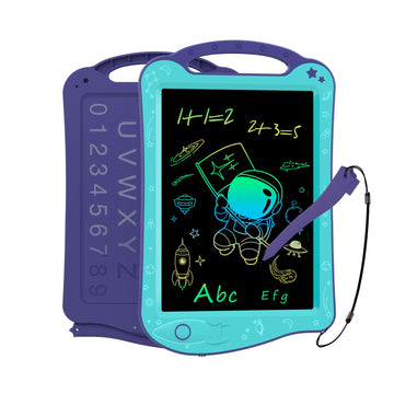 Lcd Drawing Pad For Kids, Guyucom Colorful Toddler Doodle Board For Children 3 4 5 6 Years Old, Writing Tablet Toys For Travelling, Birthday Gifts Presents For Boys Girls (Aqual/Purple)