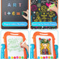 Lehoo Castle Easel For Kids, 4 In 1 Double Sided Kids Art Easel With Magnetic White Board & Chalk Board, Adjustable Standing Toddler Easel With Drawing & Writing Accessories - Gift For Boys And Girls