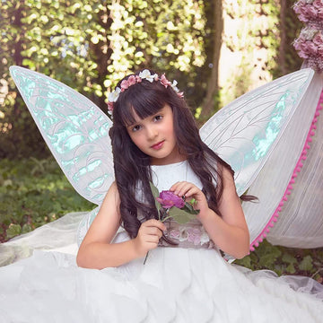 Fairy Wing,Butterfly Fairy Halloween Costume Angel Wings,Halloween Costume Sparkle Angel Wings Dress Up Party Favor White