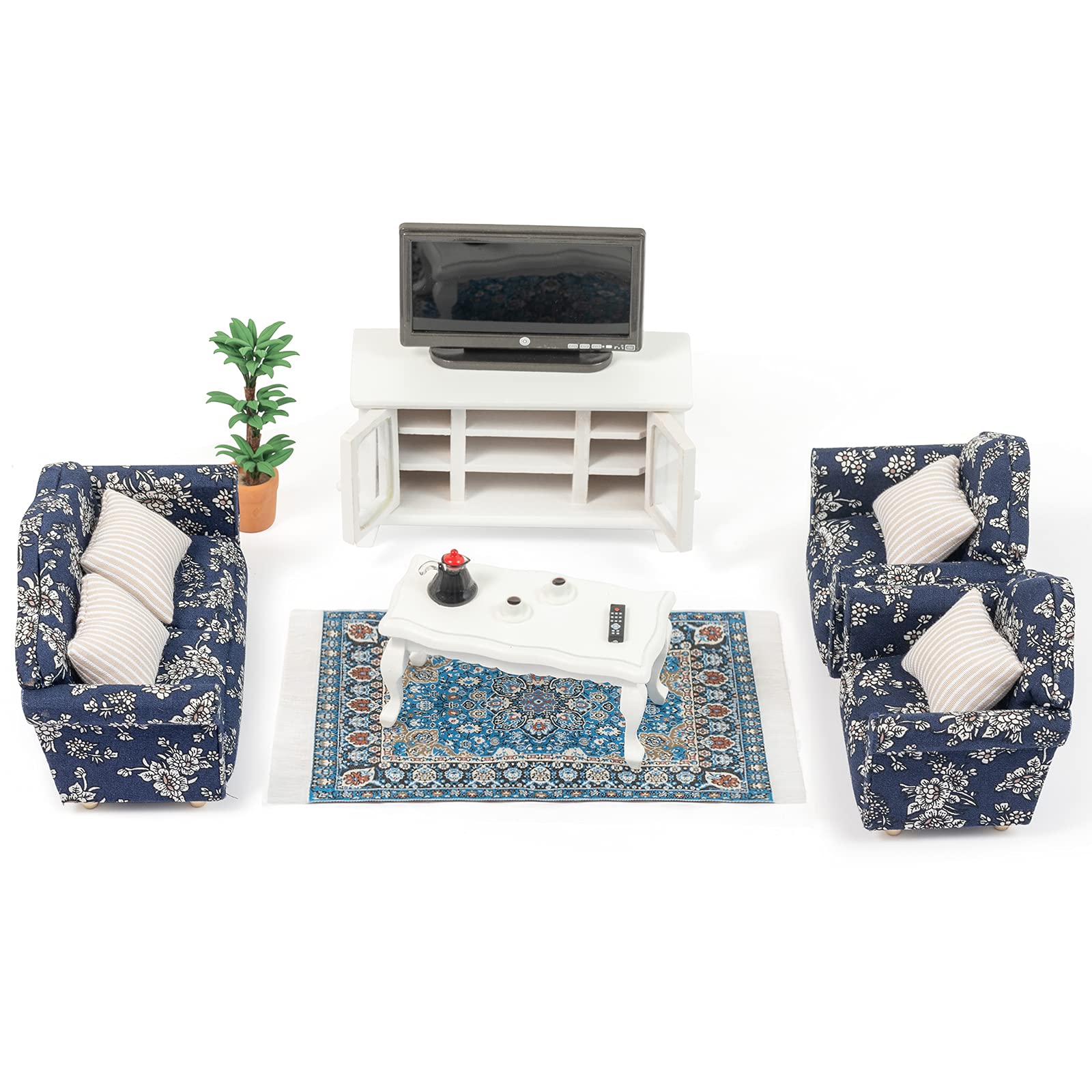Samcami Miniature Dollhouse Furniture 1 12 Scale - Wooden Dollhouse Furniture Set For Dollhouse Living Room - Doll House Furnitu
