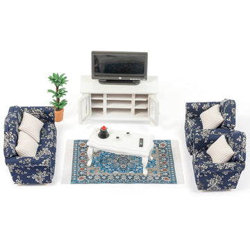 Samcami Miniature Dollhouse Furniture 1 12 Scale - Wooden Dollhouse Furniture Set For Dollhouse Living Room - Doll House Furnitu