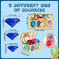YUJUN 30 Pieces Colorful Diving Gem Pool Toys Big Diamond Ocean Animals Gem with Treasure Pirate Chest Box Summer Underwater Acrylic Gemstones Set for Kids Swimming Pool Party Favors