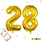 Smlpuame 40 Inch Number Balloon 0-9 Gold Large Number 28 Balloons,Digital Balloons For Birthday Party Celebration Decorations Su