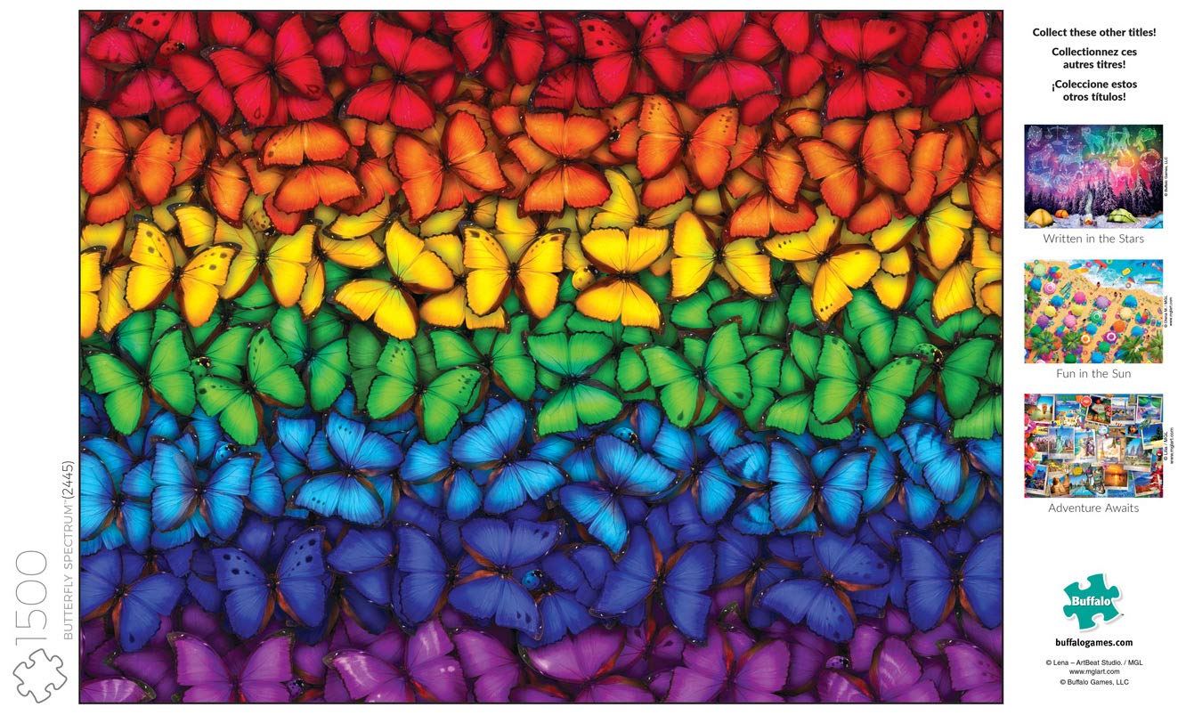 Buffalo Games - Lena - Butterfly Spectrum - 1500 Piece Jigsaw Puzzle For Adults Challenging Puzzle Perfect For Game Nights - Finished Size Is 38.50 X 26.50