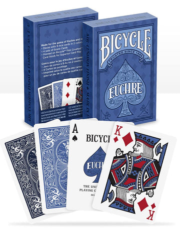 Bicycle Euchre Playing Card Deck - 9 Through Ace - Double Deck, Blue