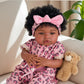 Babeside Reborn Baby Dolls Black Girl, 20 Inch Realistic Black Girl Newborn African American Real Life Baby Girl Dolls Soft Viny